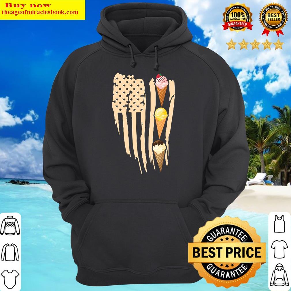 summer ice cream cones american flag hoodie