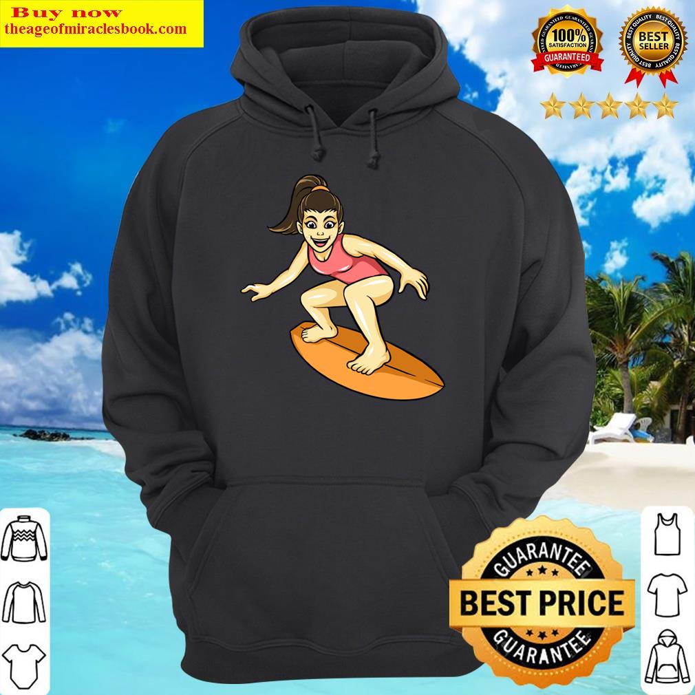 surfing girl summer hoodie