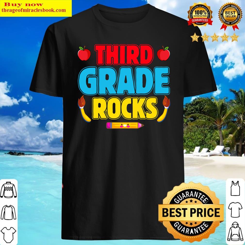Third Grade Rocks Welcome Back To School Shirt