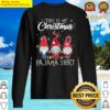 this is my christmas pajama three gnomes red funny christmas long sleeve sweater