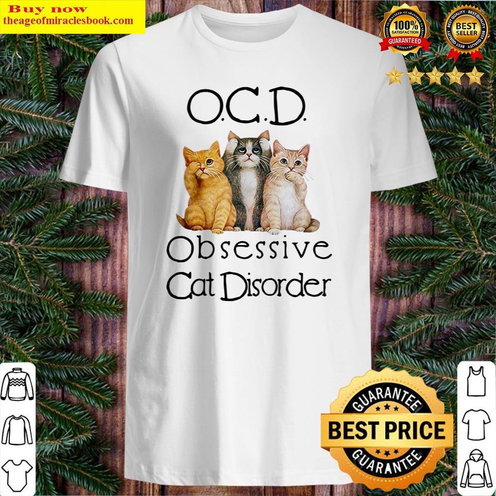 three cats ocd obsessive cat disorder canvas pillow shirt