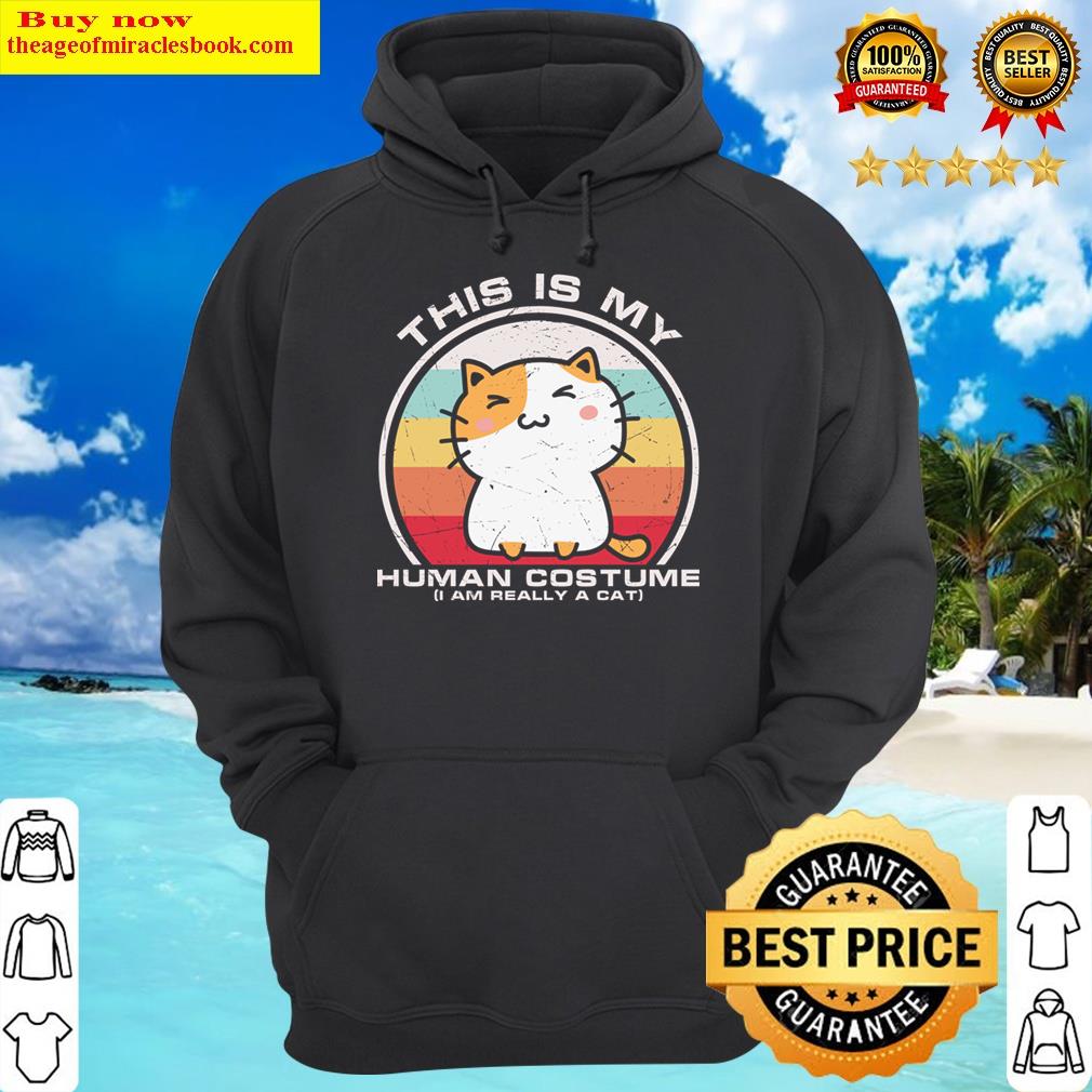 vintage halloween im really a cat hoodie