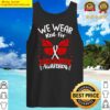 we wear red for red ribbon week awareness butterfly lover tank top