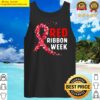 we wear red for red ribbon week awareness tank top