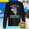womens funny santa claus shark hat christmas apparel youth boy kid v neck sweater