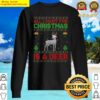 womens funny ugly all i want for christmas is a deer v neck sweater