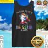 womens im going to be a big sister again unicorn v neck tank top