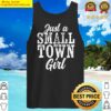 womens just a small town girl rough weathered white text tank top