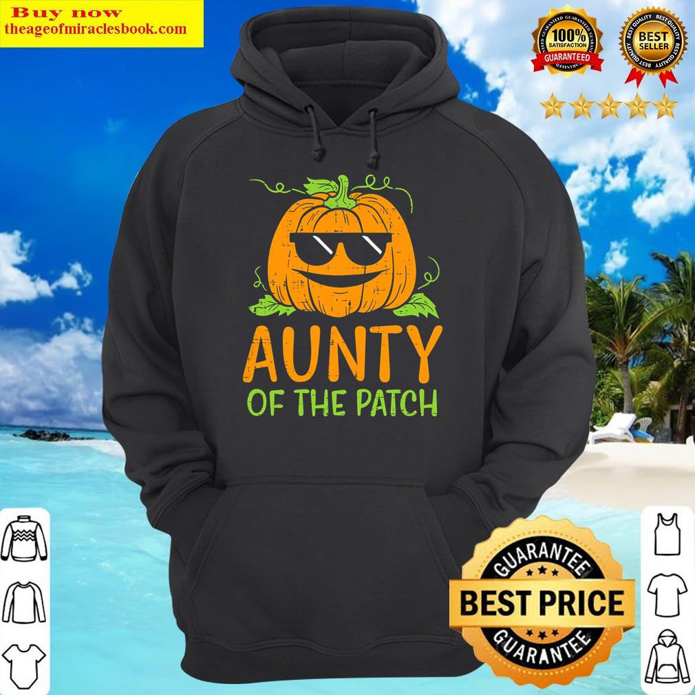 womens pumpkin aunty of patch halloween family aunt auntie women hoodie