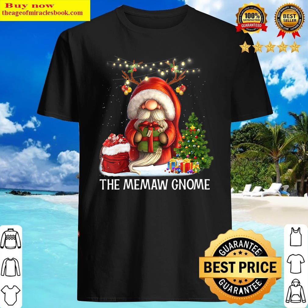 Womens The Memaw Gnome Christmas Family Matching Group Costume V-neck Shirt