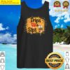 womens trips and coffee sips shopping and coffee tank top
