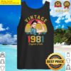 womens vintage 1981 made in 1981 40th birthday women 40 years old tank top tank top