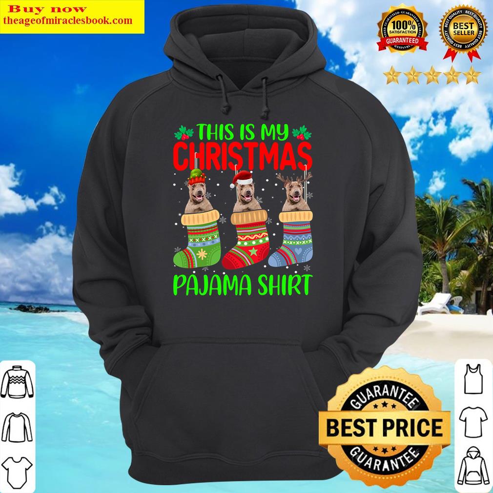 xmas this is my christmas pajama pitbull dog lover hoodie