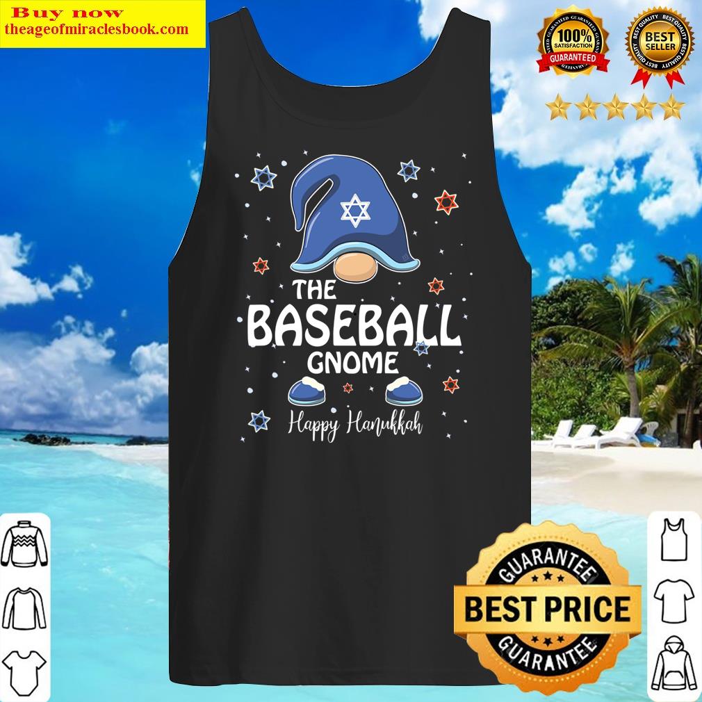 Baseball Gnome Funny Hanukkah Family Matching Pajama Shirt Tank Top