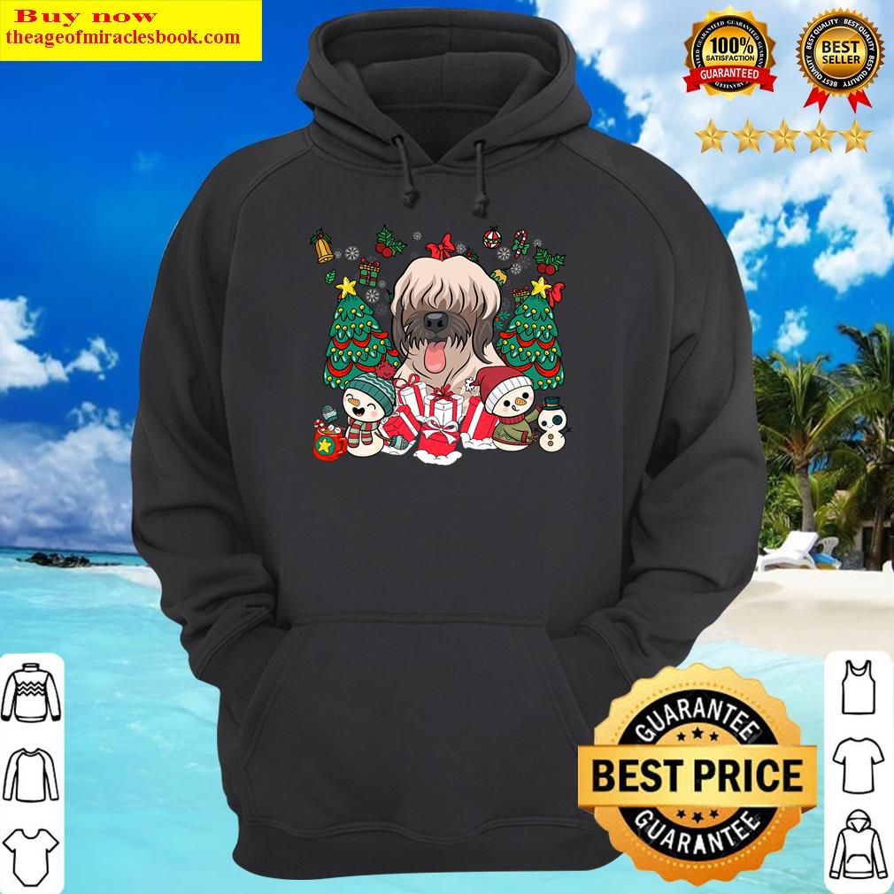 briard funny christmas dog hoodie