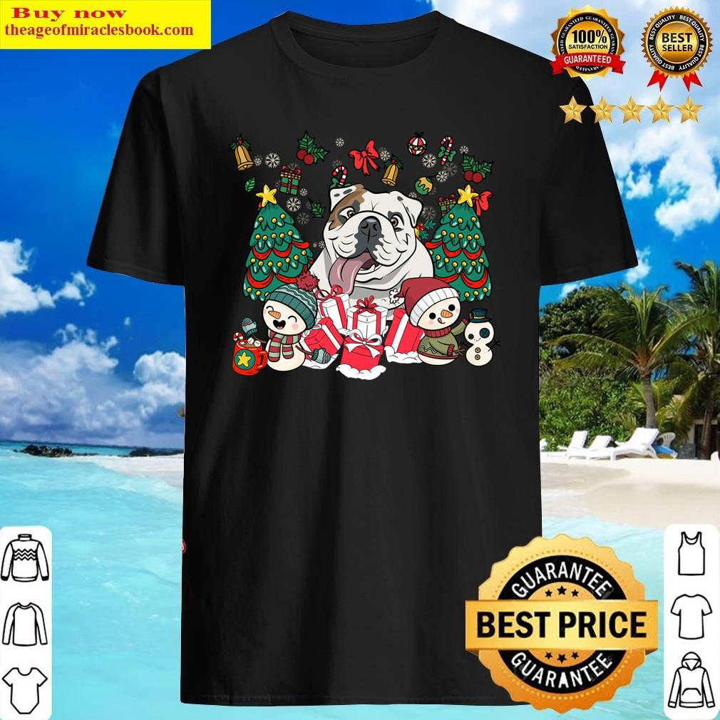 bulldog funny christmas dog long sleeve shirt