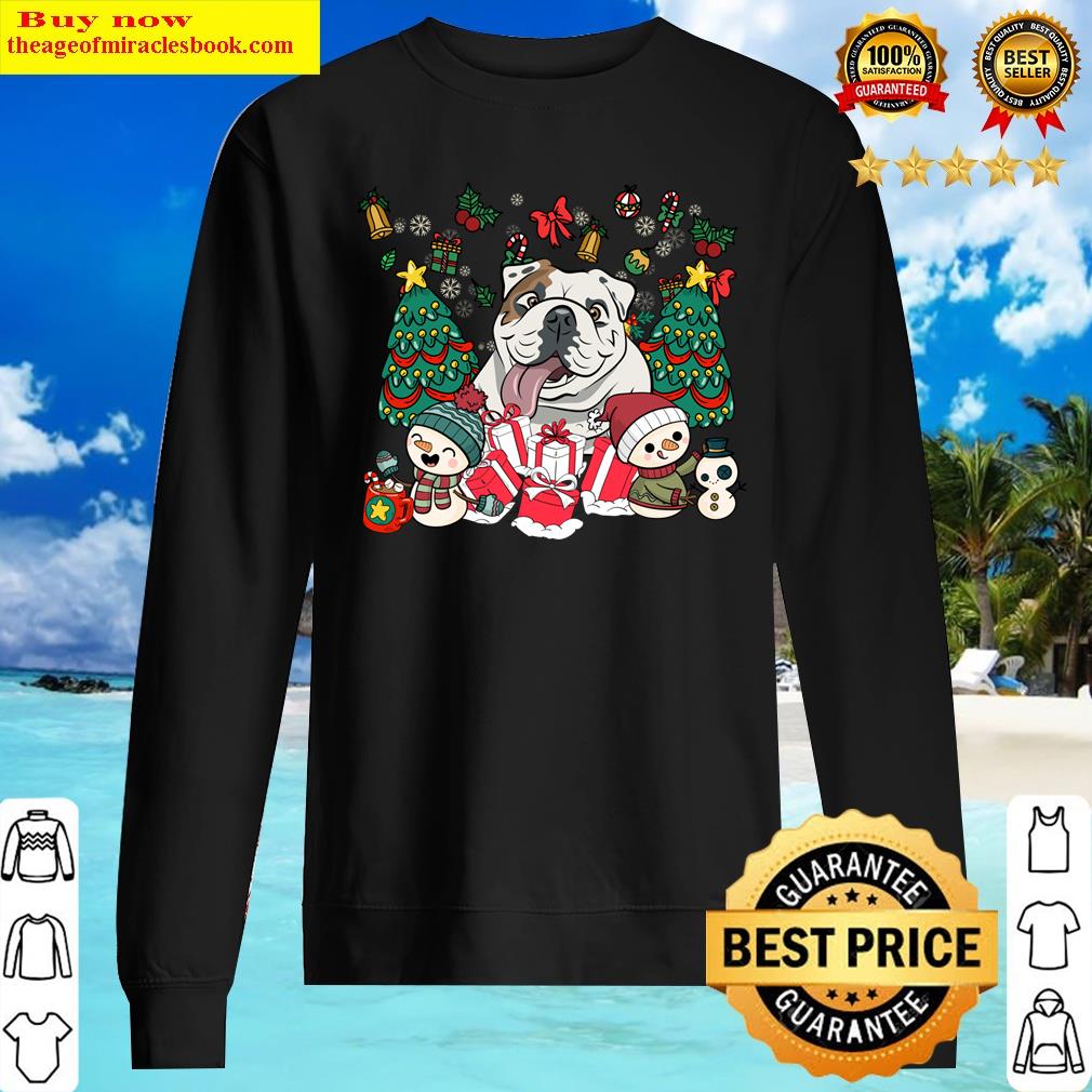 Bulldog Funny Christmas Dog Long Sleeve Shirt Sweater