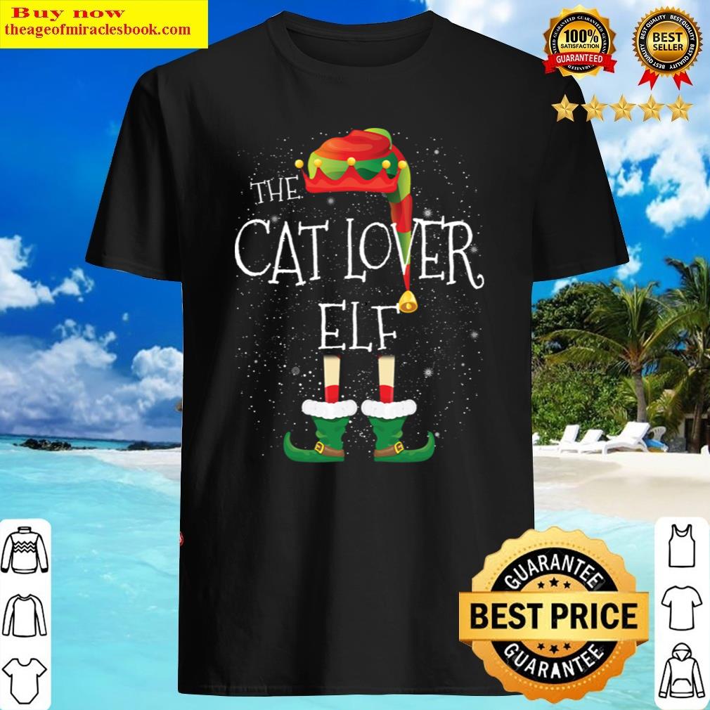 Cat Lover Elf Family Matching Christmas Group Funny Gift Shirt