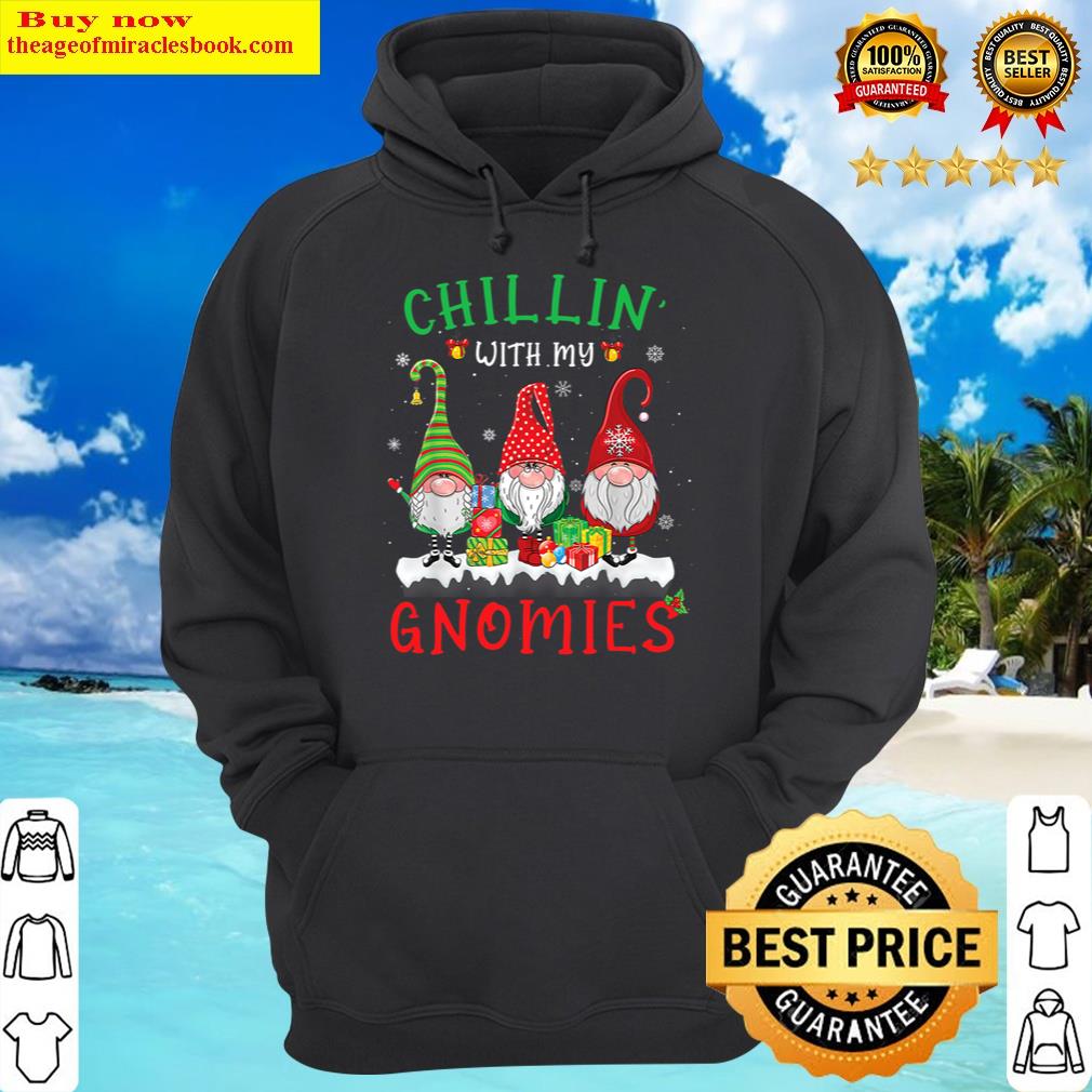 chillin with my gnomies nordic gnome christmas pajama hoodie