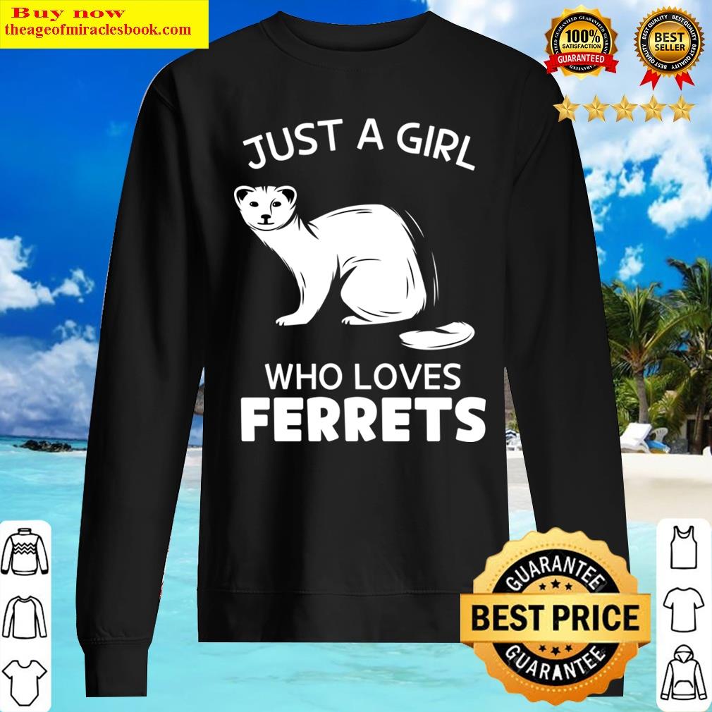 cute white weasel ferret sweater