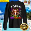 funny halloween thanksgiving christmas happy hallothanksmas premium sweater