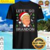 funny lets go brandon trump ugly christmas shirt