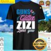 gender reveal guns or glitter zizi matching baby party shirt