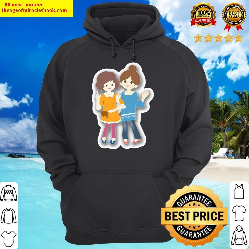 Girls Women Friends Couple Pair Two People Happy Classic Shirt Hoodie