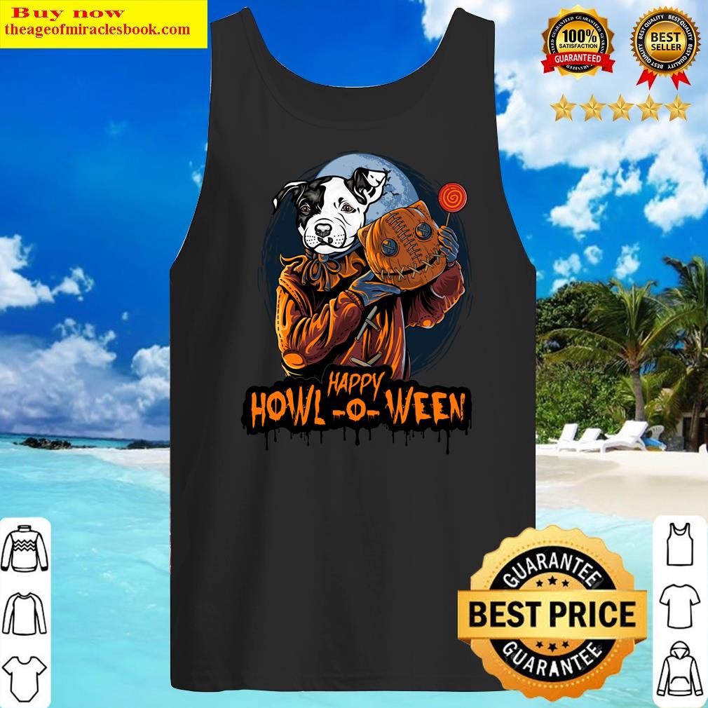 happy howl o ween pit bull long sleeve tank top