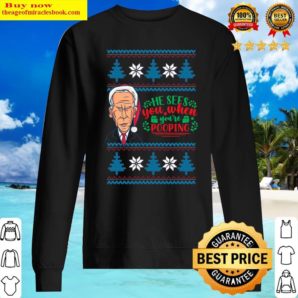 Let's Go Ugly Christmas Funny Poopy Joe Poopmas Tee Shirt Sweater