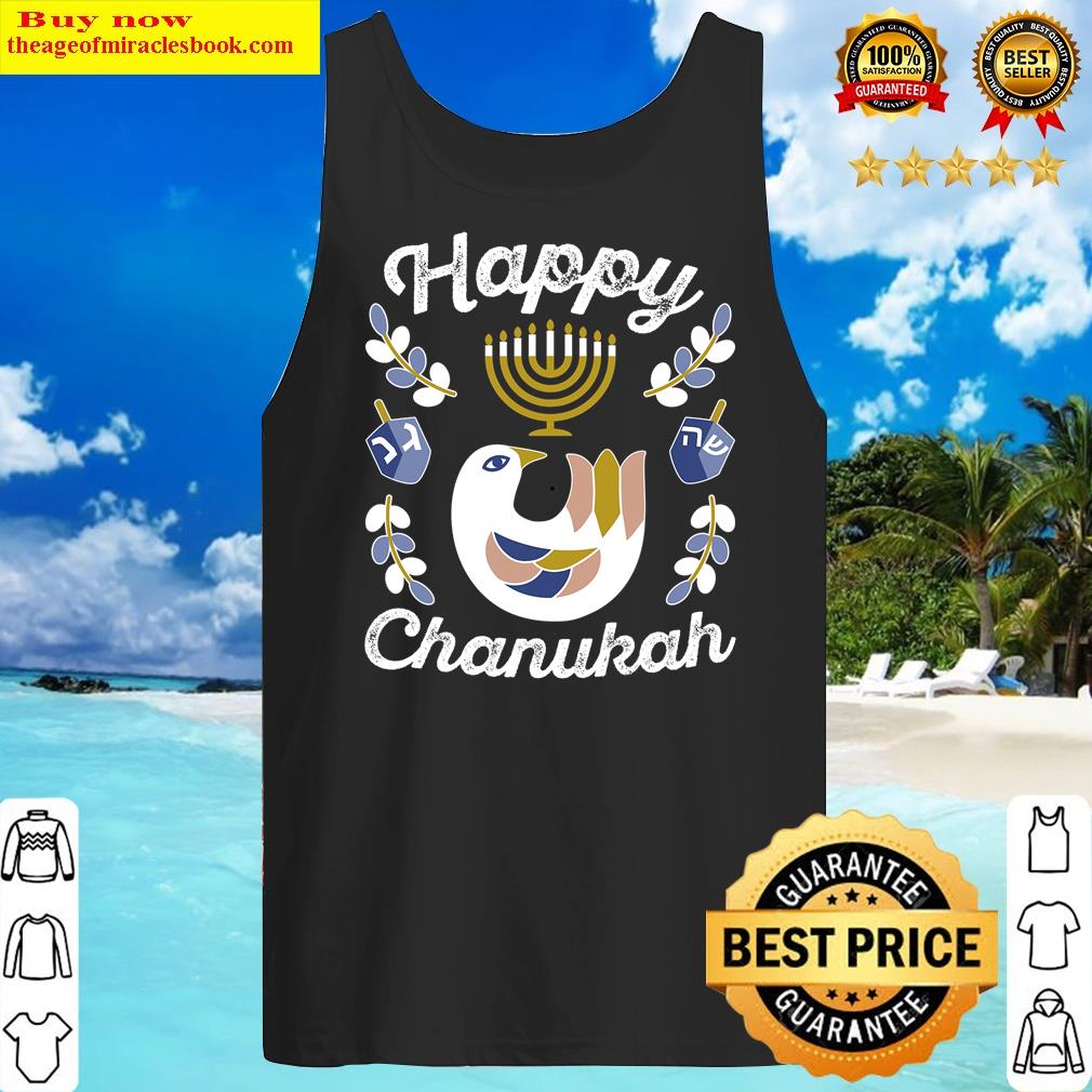 Matching Family Happy Chanukah Pajamas Top Dreidel Menorah Shirt Tank Top