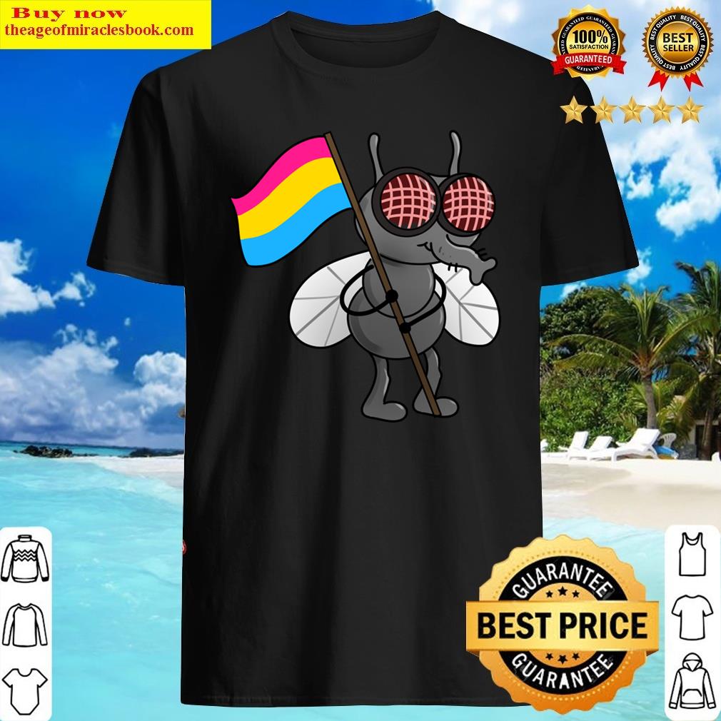 pan pride house fly in space pansexual gift shirt