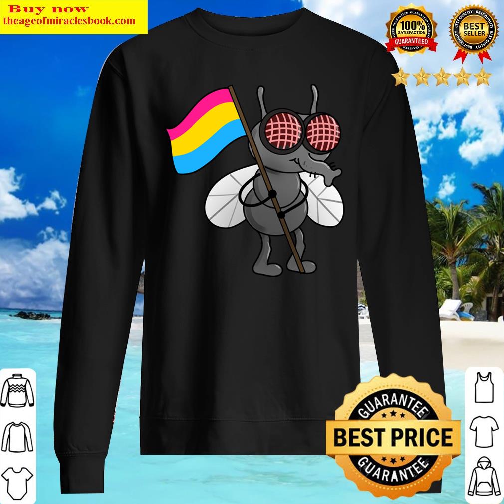 pan pride house fly in space pansexual gift sweater