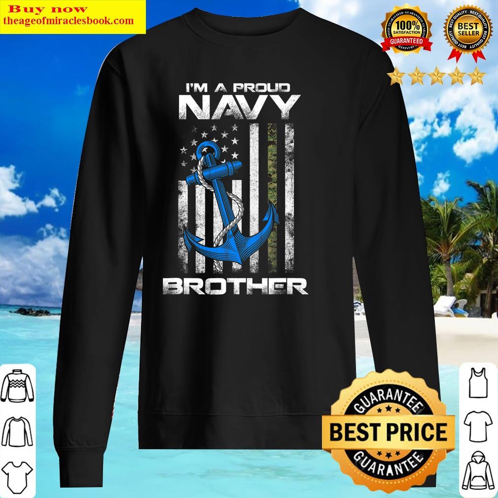 Proud Navy Brother American Flag Vintage Shirt Sweater