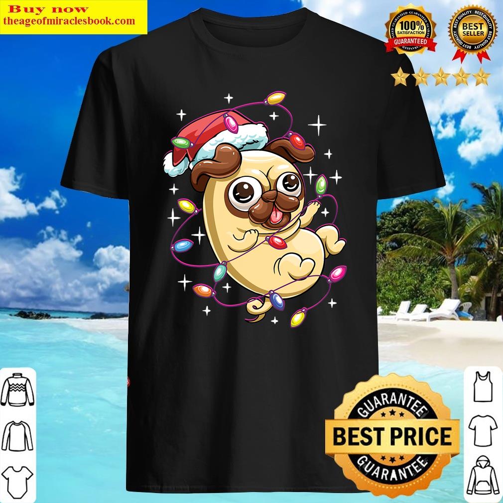 Pug Christmas Tree Doggie Lover Animal Pets Funny Dogs Fan Shirt Shirt