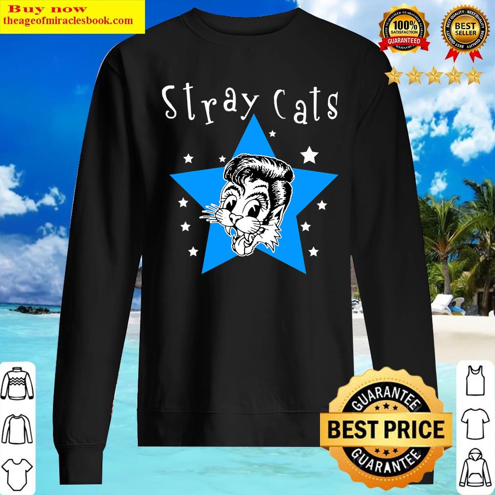 retro stray arts cats animals vaporware music band est1979 sweater