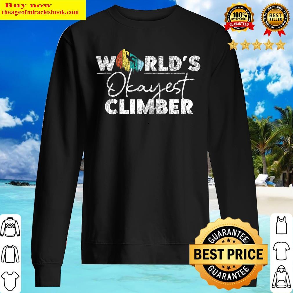 rock climbing worlds okayest climber carabiner vintage tank top sweater