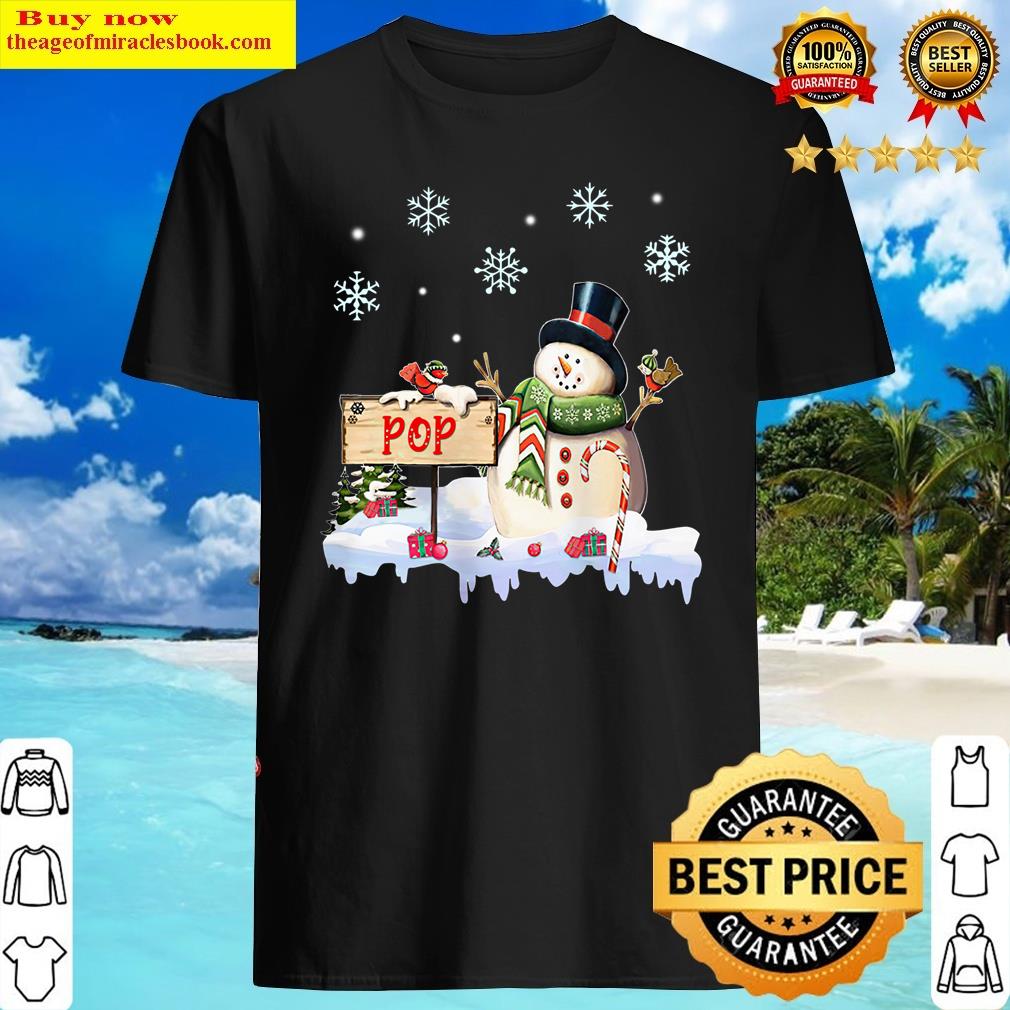snowman pop freeze christmas snowflake gift xmas long sleeve shirt
