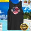 two hands ripping revealing flag of america tank top