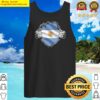 two hands ripping revealing flag of argentina tank top