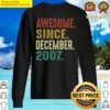 vintage awesome since december 2007 14th birthday retro sweater