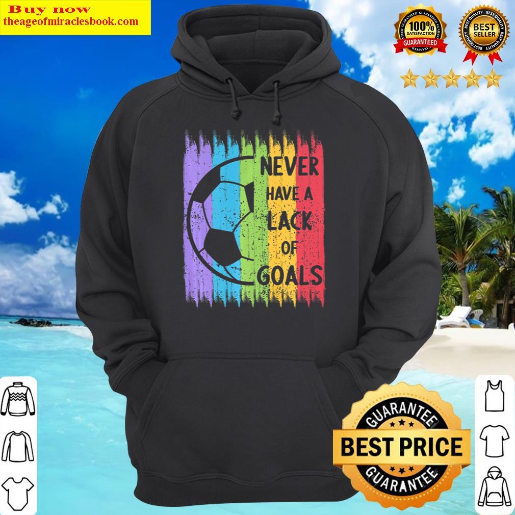 vintage rainbow colors soccer ball premium hoodie