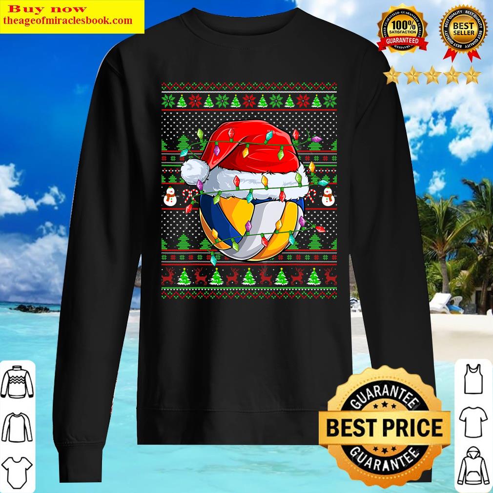 volleyball lover matching santa ugly volleyball christmas sweater