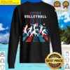 volleyball players with retro vintage usa flag colors tank top sweater