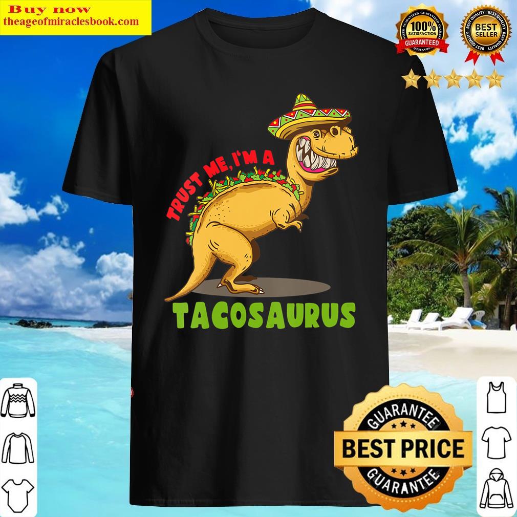 Womens Tacosaurus Dino And Tacos V-neck Shirt