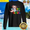 100 days of school for kids boys funny cute axolotl student sweater