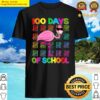 100 flamazing days of school flamingo 100th day teachers shirt