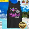 100 magical days unicorn 100th day of school gift girls kids tank top