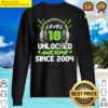 18th birthday gift level 18 unlocked awesome 2004 18 yrs old sweater