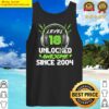 18th birthday gift level 18 unlocked awesome 2004 18 yrs old tank top